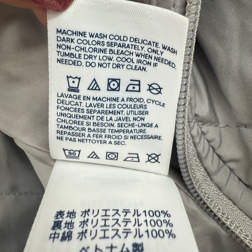 Lands'‎ End Women's Sz  18/XL Quilted Insulated Vest Gray Repreve Zip Front New - Picture 8 of 13